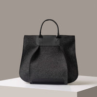 Frankie Merino Wool Tote in Charcoal