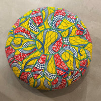 YELLOW MOROCCAN FABRIC POUF