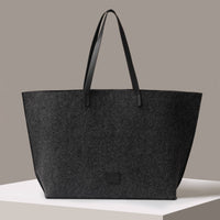 Hana Merino Wool Boat Bag Charcoal