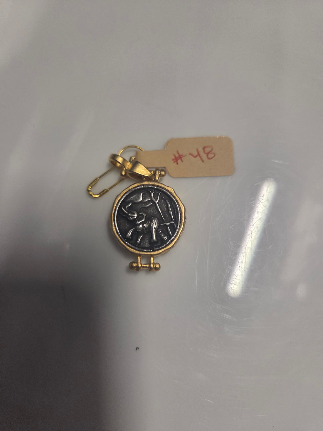 #48 ELEPHANT BRASS & GOLD OVERLAY