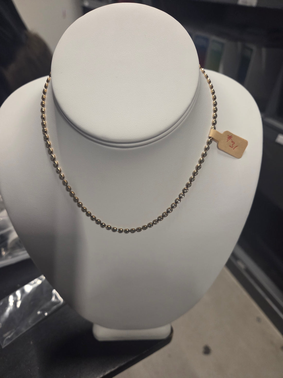 #31 ETCHED CIRCLE CHAIN GOLD VERMIEL