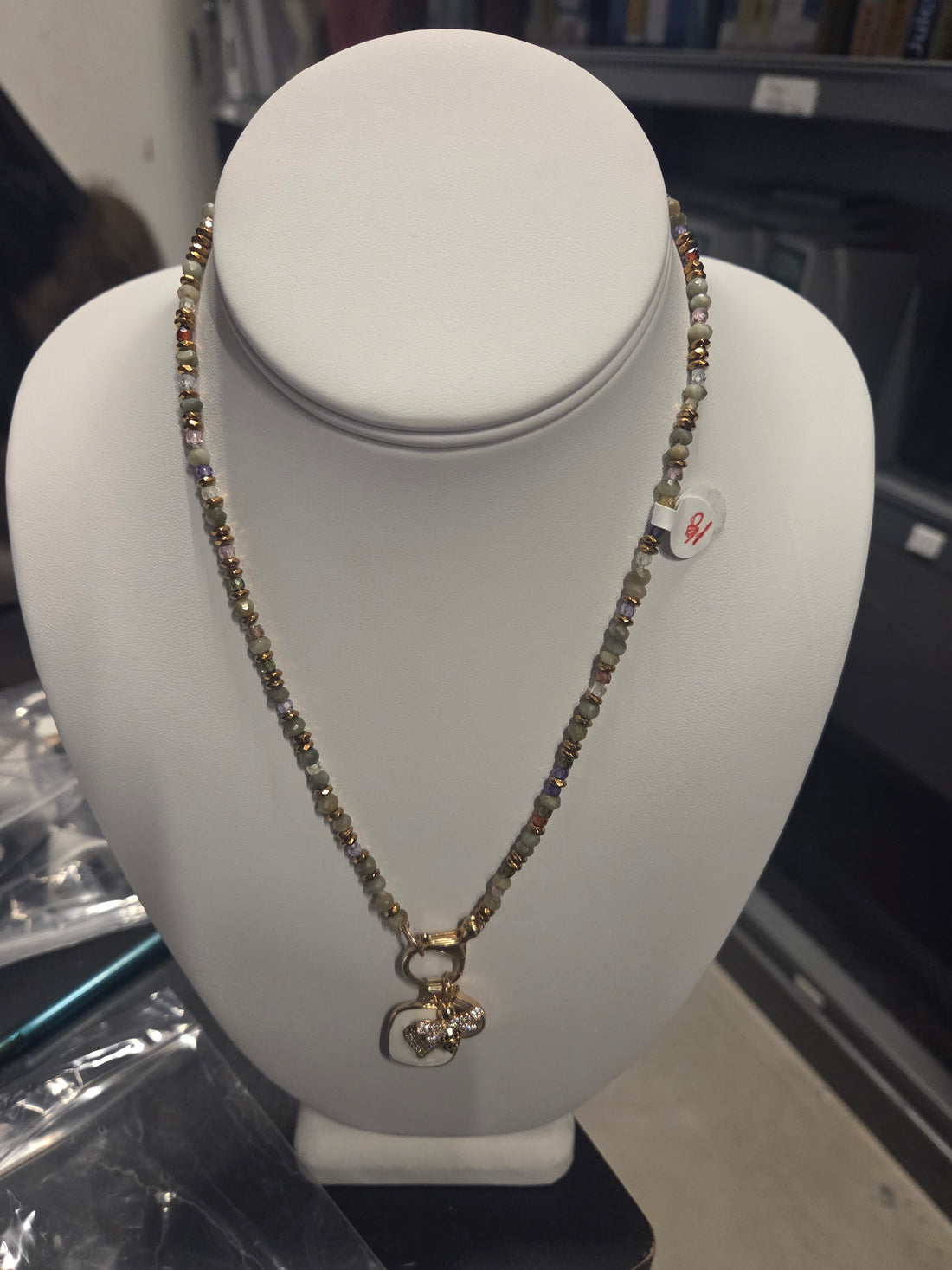 #18 PYRITE / MOONSTONE WISDOM LOVE LOCK