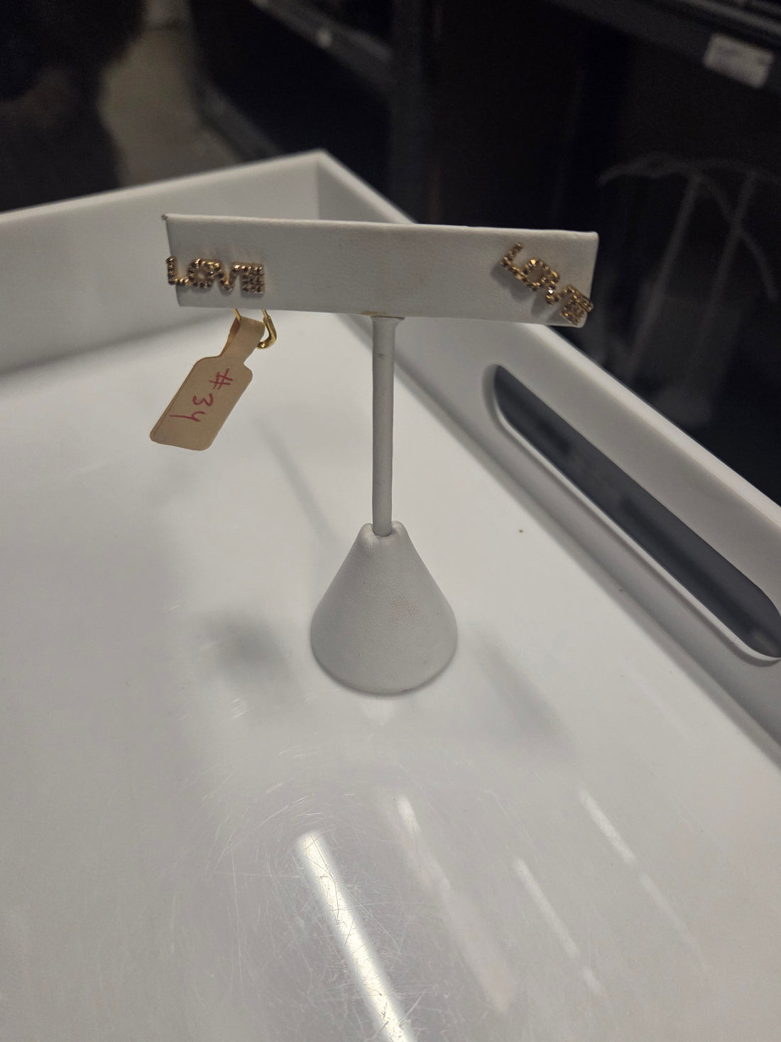 #34 LOVE DIAMOND STUDS