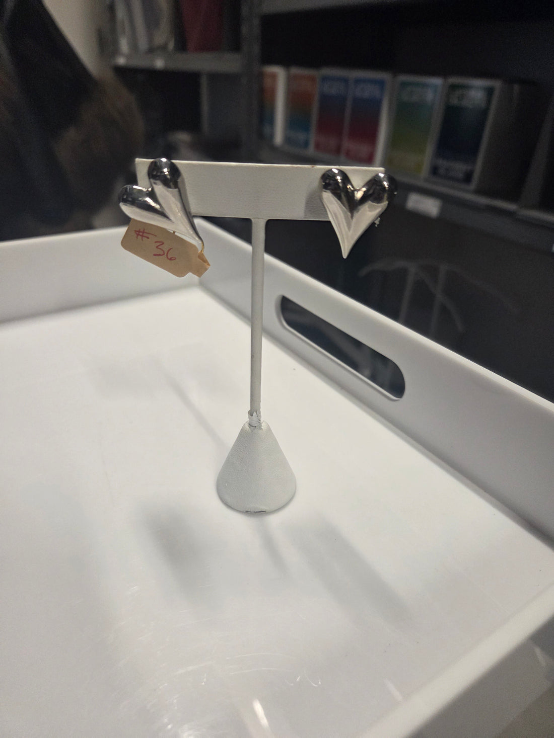 #36 SILVER HEART STUDS