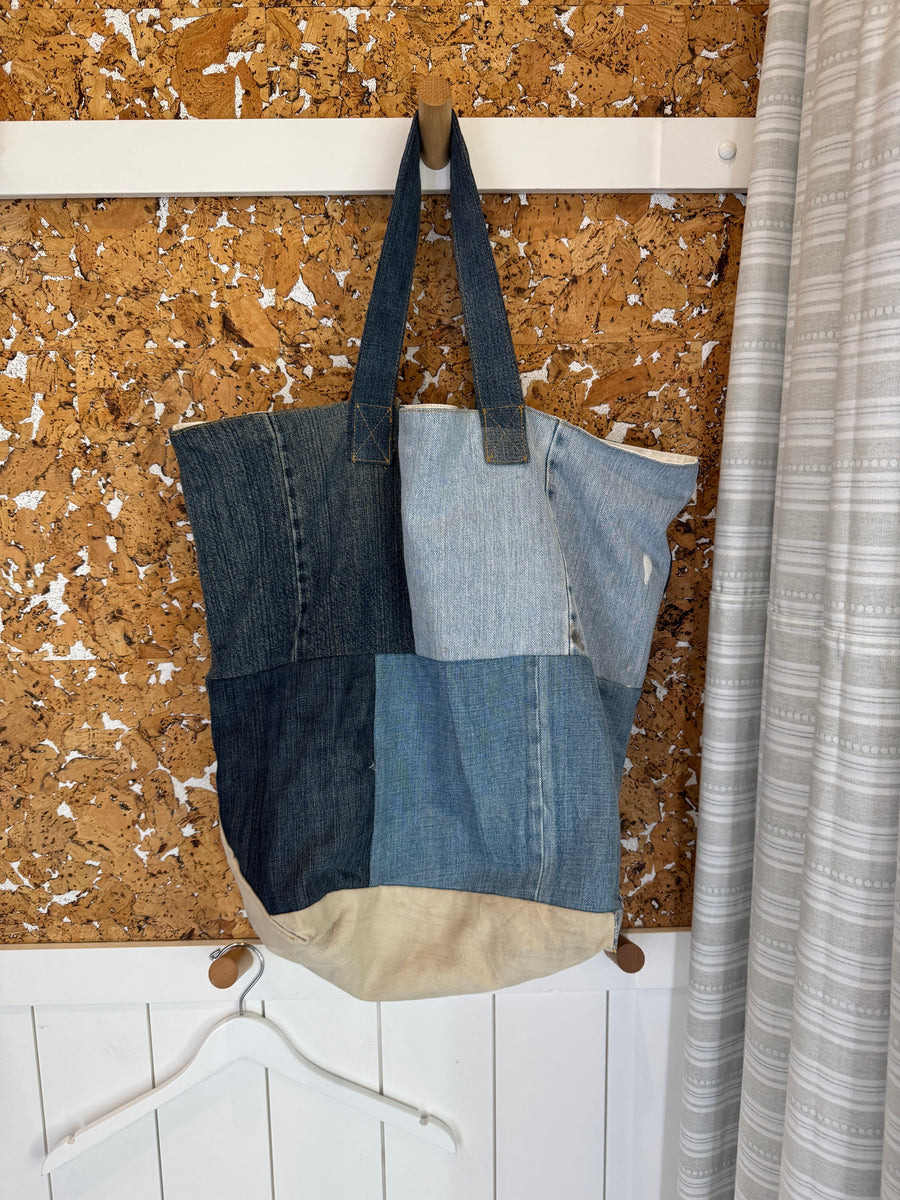 DENIM PATCH TOTE