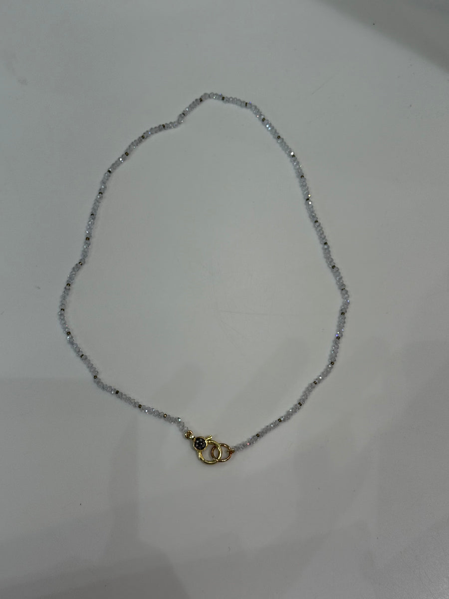 MULITCOLOR CZ BEADS W/ DIAMOND LOCK