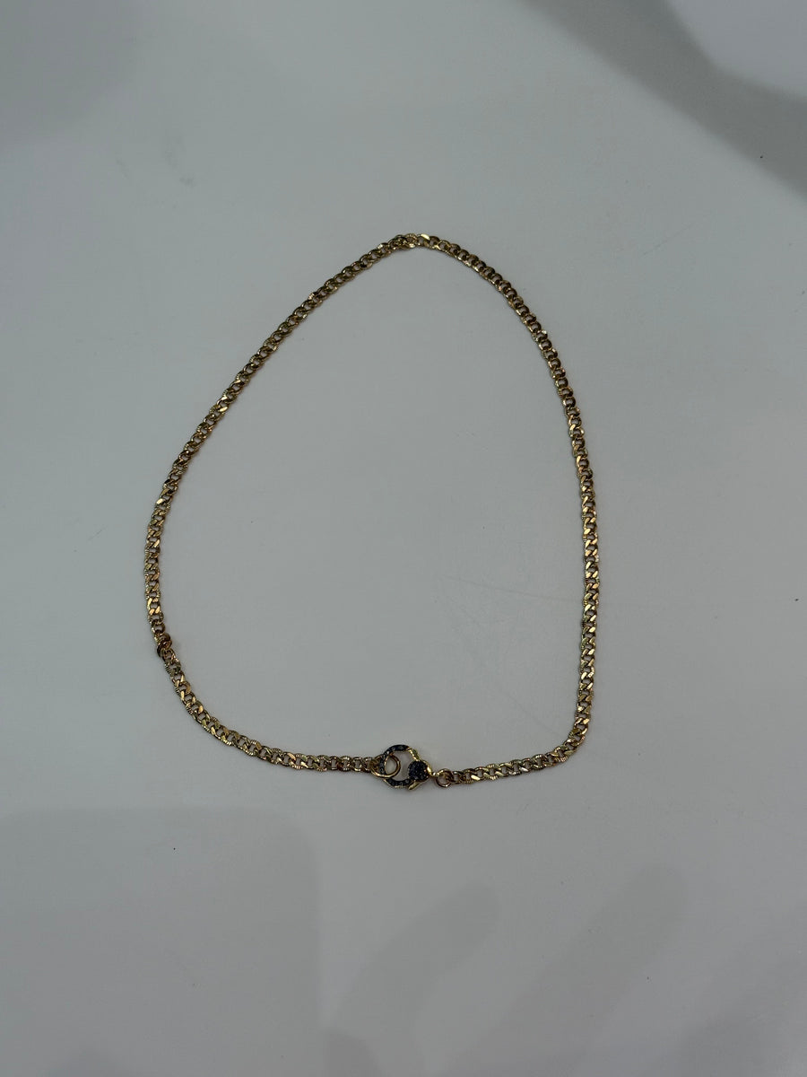 ABIGAIL DIAMOND LOCK GOLD CHAIN