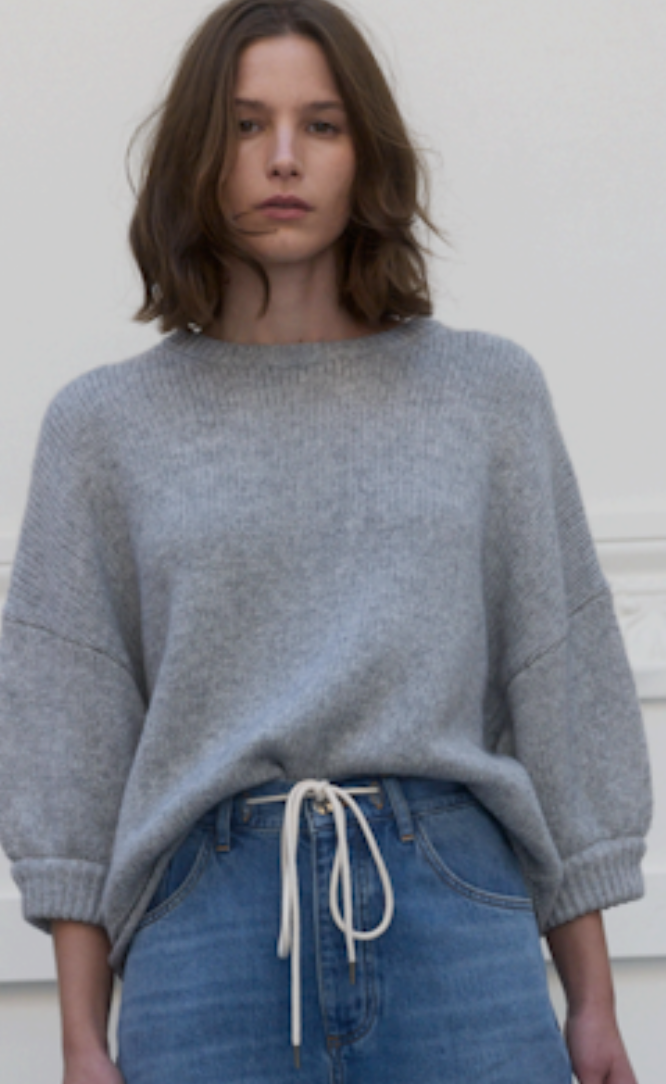 3/4 SLEEVE SWEATER WOOL/CASHMERE