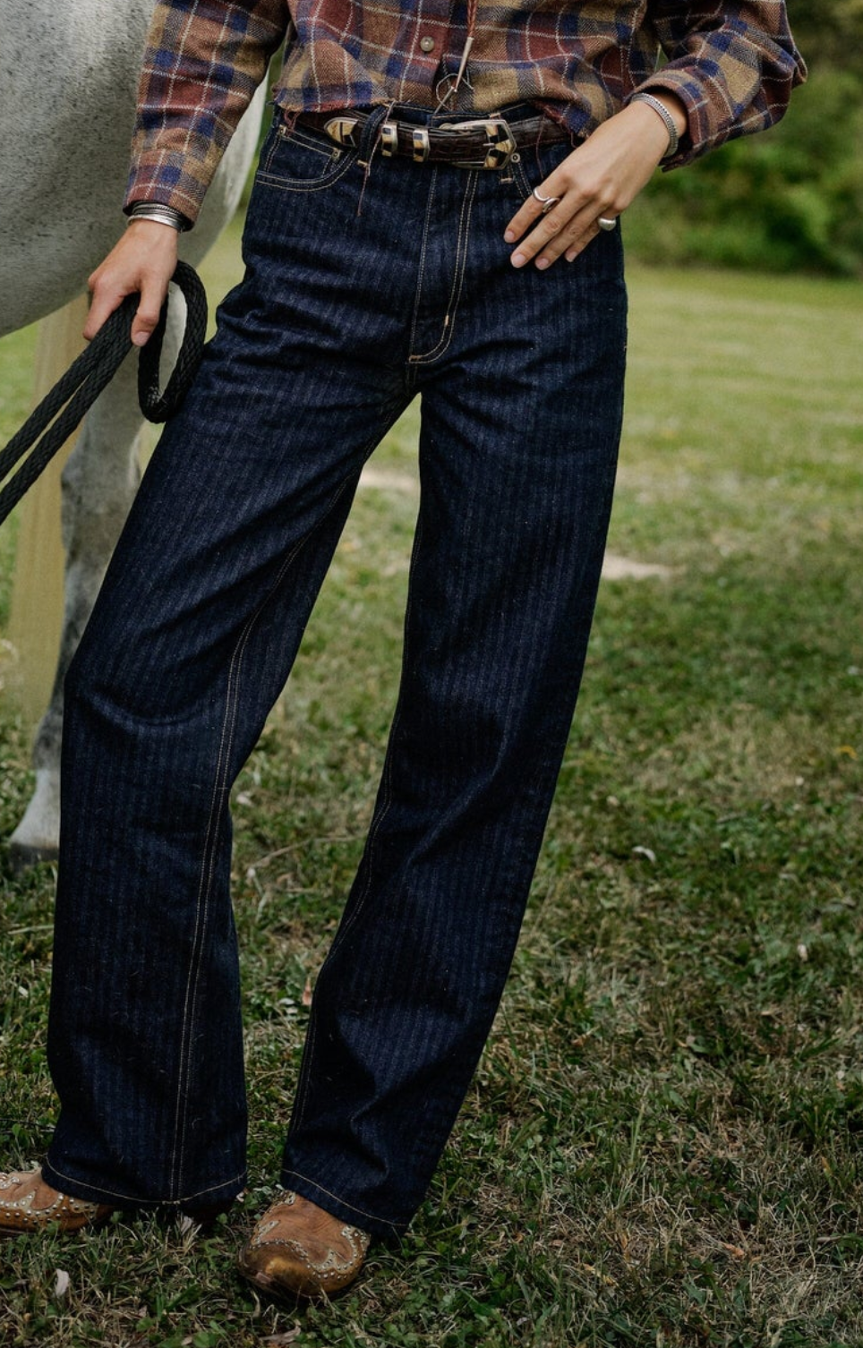 WOMEN'S AIDEN JEAN IN JAPANESE HERRINGBONE SELVEDGE