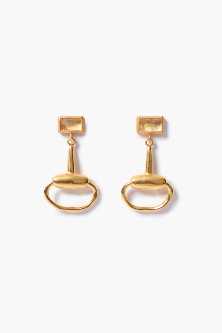 HORSEBIT DROP EARRINGS