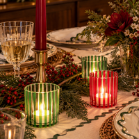 Striped Holiday Votive