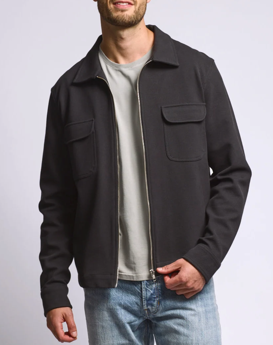 Diagonal Zip Jacket