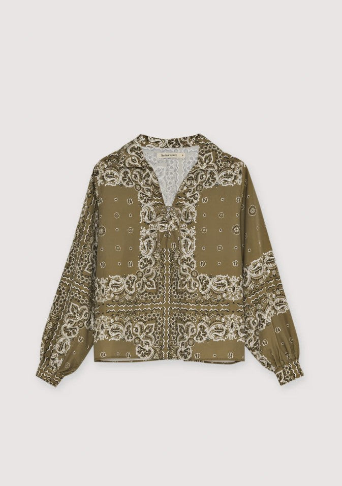 WATERLILY BANDANA PRINT SHIRT