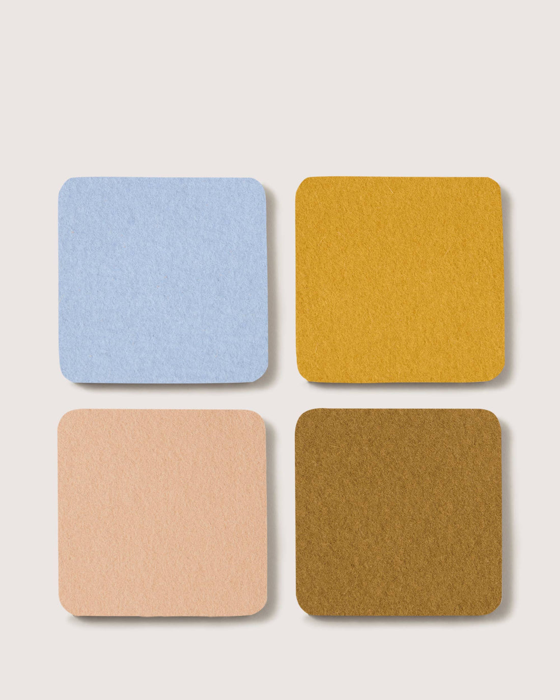 Bierfilzl Merino Wool Square Coaster Multi 4 Pack - Roots
