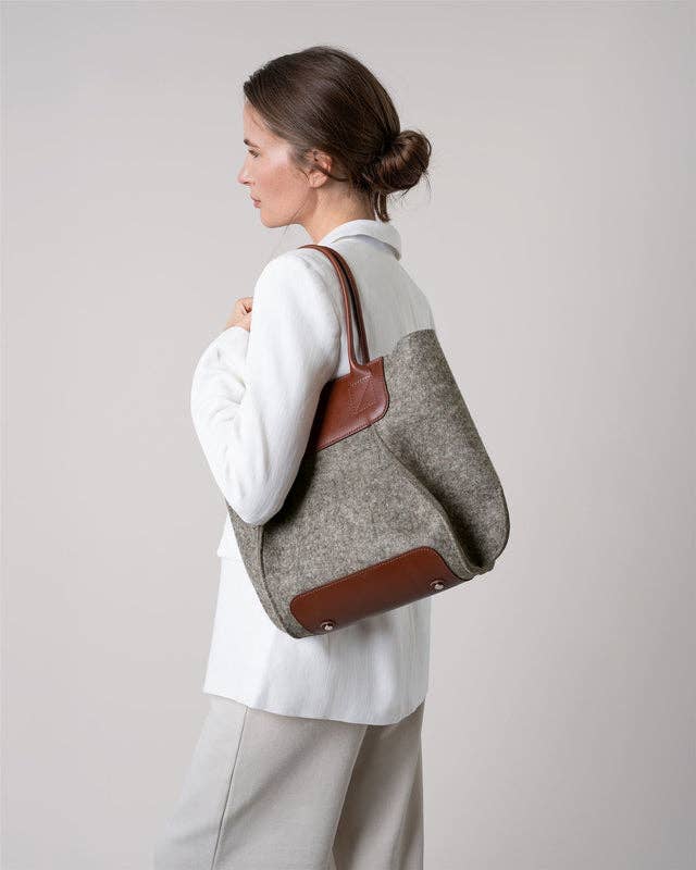Frankie Merino Wool Midi - Ash Brown Sienna