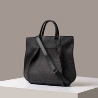 Frankie Merino Wool Tote in Charcoal