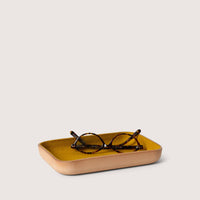 Kawabon Leather/Merino Wool Small Tray FLAX