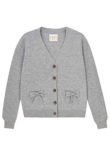 BOW POCKET CASHMERE CARDIGAN