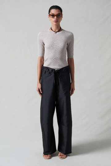 TECHNO TAFFETA BARREL PANT