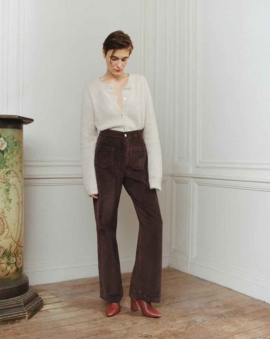 INES CORDUROY PANT IN ROAST