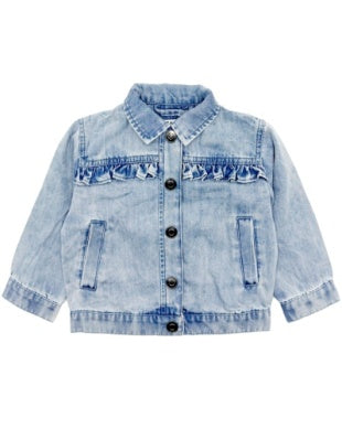 Ines Ruffle Denim Jacket
