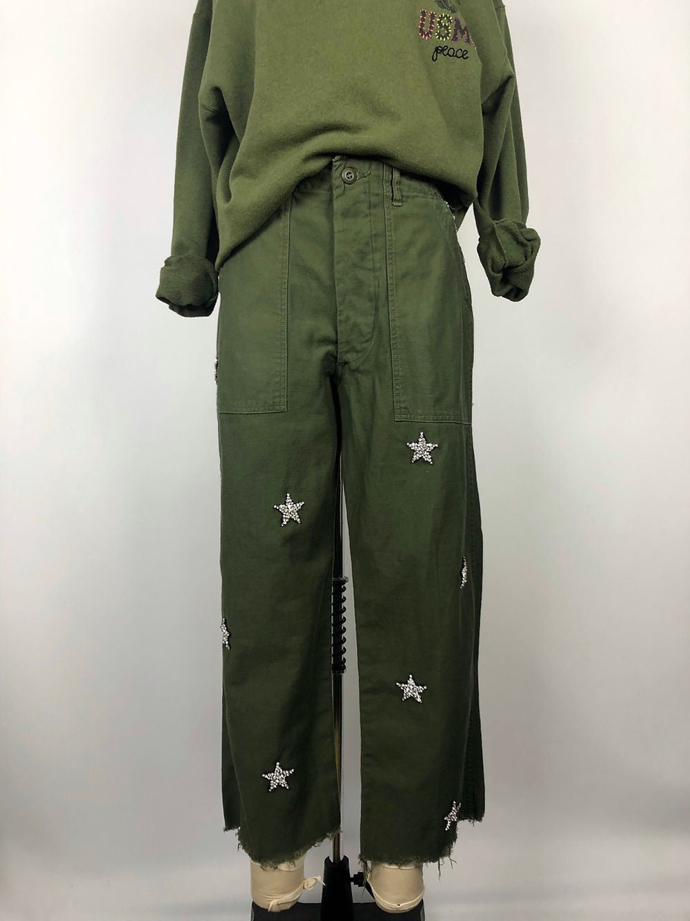 EMBELLISHED UTILITY PANTS C*