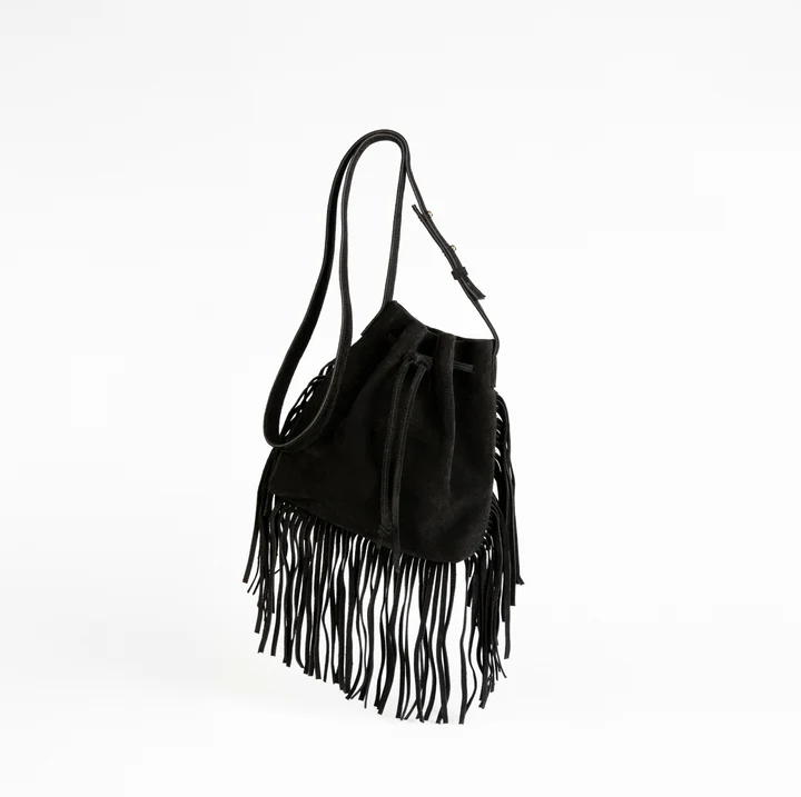 MINI CROSSBODY TOTE W/FRINGE - 3 SIDED
