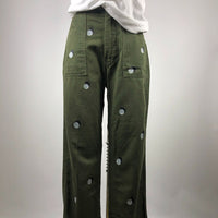 EMBELLISHED UTILITY PANTS C*