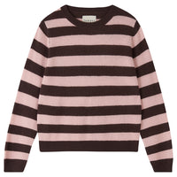STRIPE CREWNECK CASHMERE SWEATER