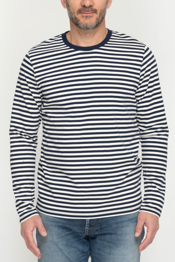 L/S STRIPED TEE C*
