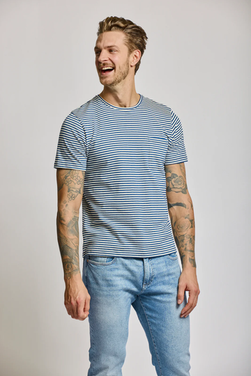 STRIPED POCKET TEE C*