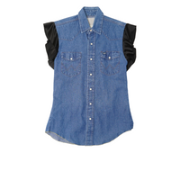 HANK RUFFLE DENIM SHIRT C*