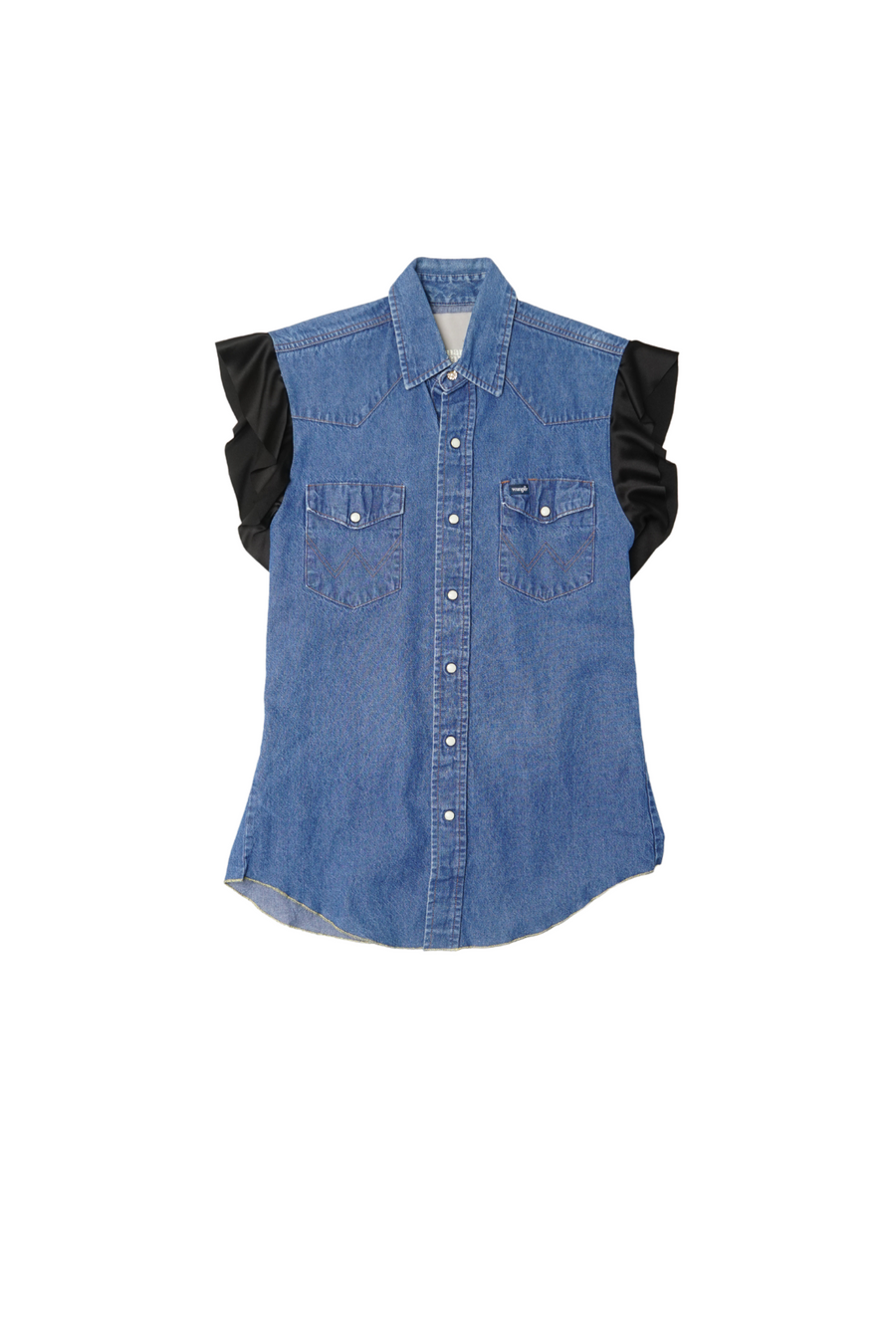HANK RUFFLE DENIM SHIRT C*
