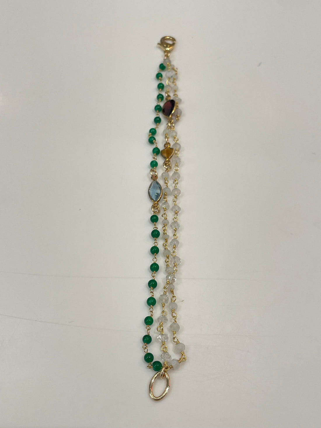 #N23 TRIPLE GG BRACELET MULTI STONES
